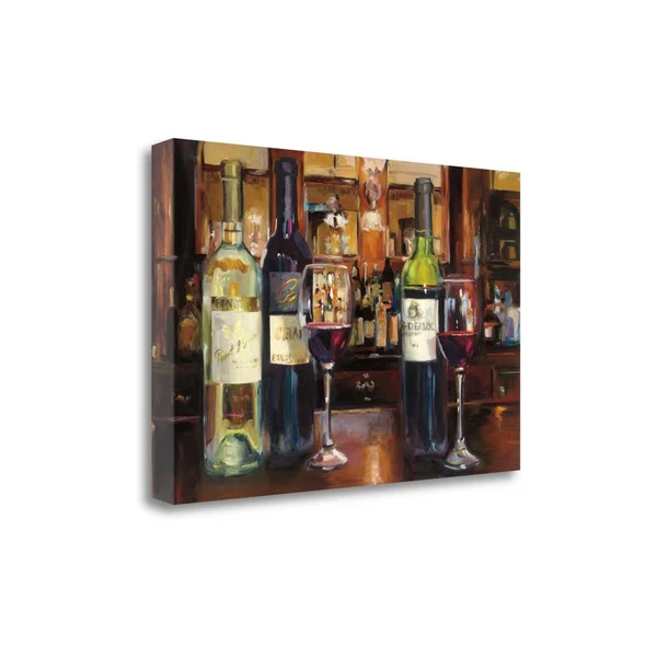 Tangletown Fine Art Reflection of Wine by Marilyn Hageman - Giclee Print on Wrap Canvas, 29x20x22