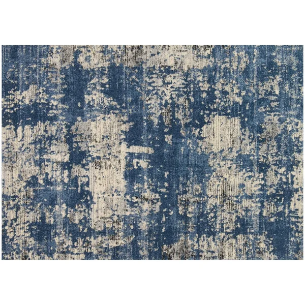 Loloi Emory Eb-11 5&3x22 x 7&7x22 Blue, Granite Rug