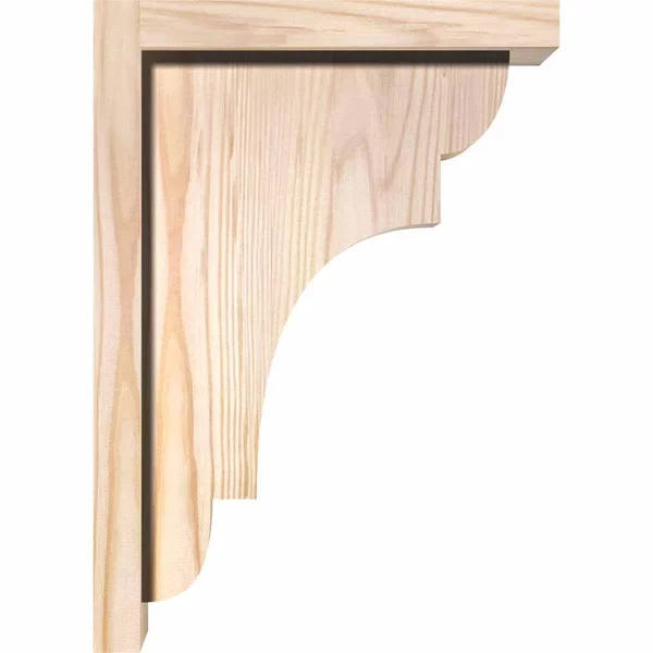 Ekena Millwork COR06X08X08NEB01SDF 5 1/2x22W x 8x22D x 8x22H New Brighton Smooth Corbel w/Backplate, Douglas Fir