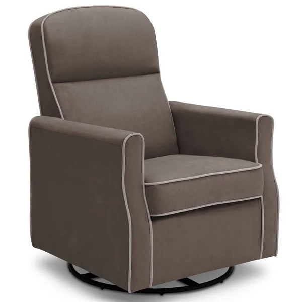 Delta Children Clair Slim Nursery Glider Swivel Rocker Chair, Graphite