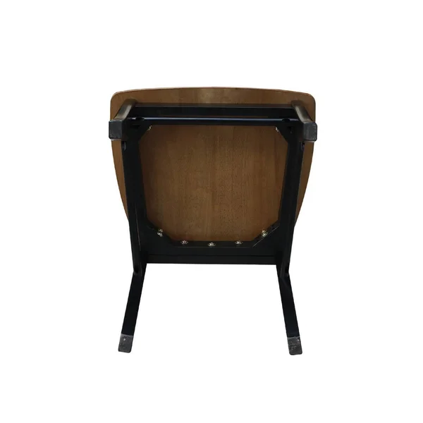 International Concepts X-Back Chair - with Solid Wood Seat Black/Cherry/Set of 2