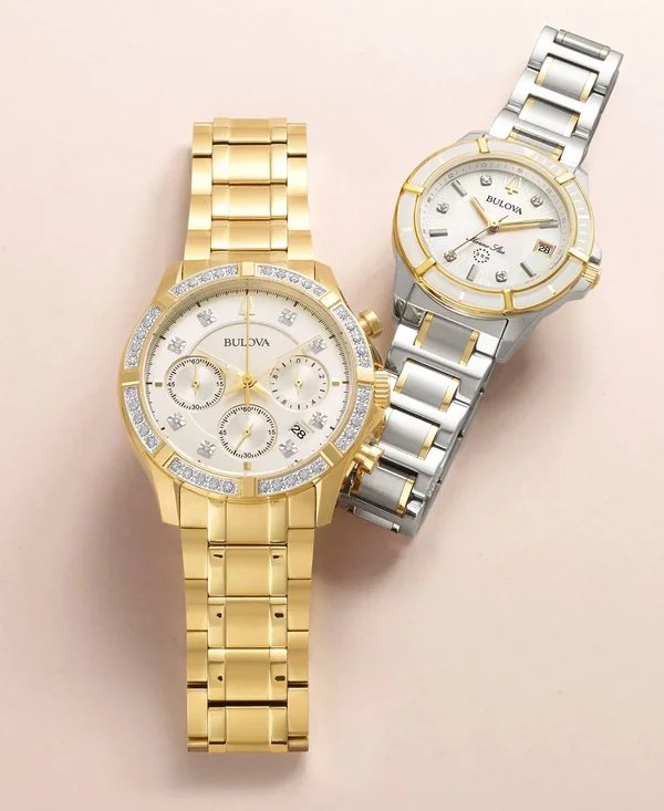 Bulova Women's Diamond Marine Star Watch - Two Tone