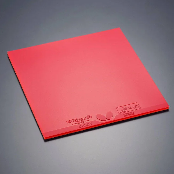 Butterfly Tenergy 05 Hard Table Tennis Rubber Red, 2.1 mm
