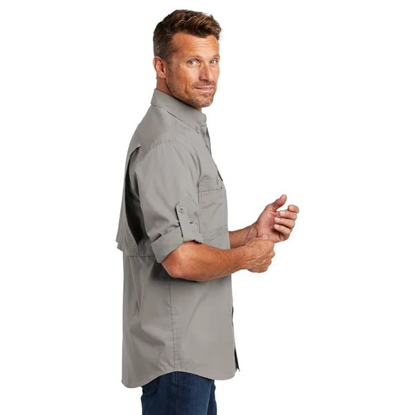 Carhartt Force Ridgefield Solid Long Sleeve Shirt, Men's Asphalt