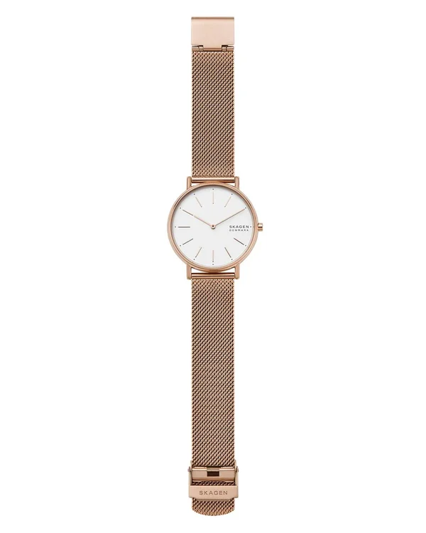 Skagen Women's Signatur Steel-Mesh Watch - Rose Gold