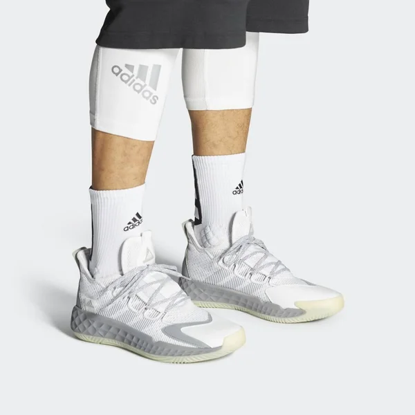 Adidas Pro Boost Low Shoes - Unisex - Cloud White, Chalk White - M 20, W 21