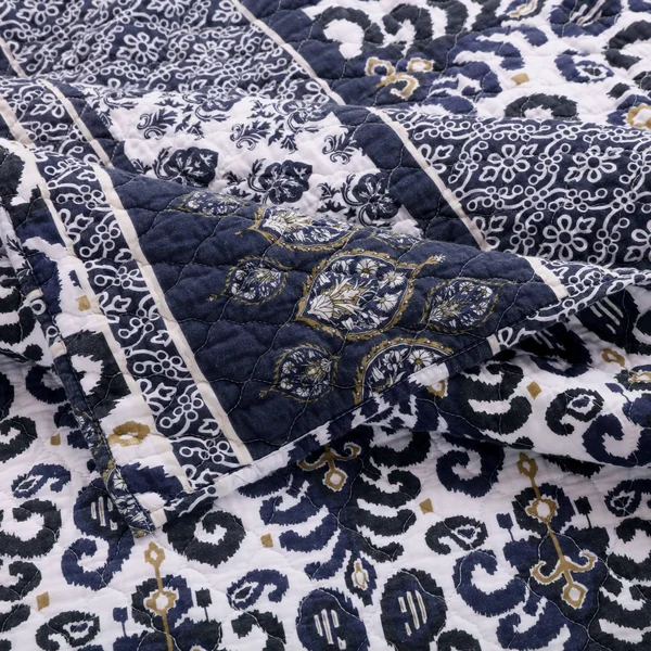 Barefoot Bungalow Native Quilt Set - King, Indigo