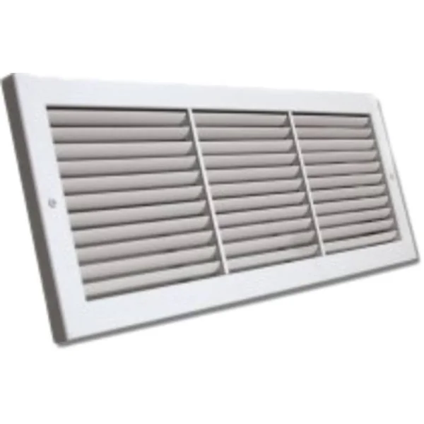 Shoemaker 1100-32X14 Deluxe Baseboard Return Air Grille (Aluminum) - Soft White