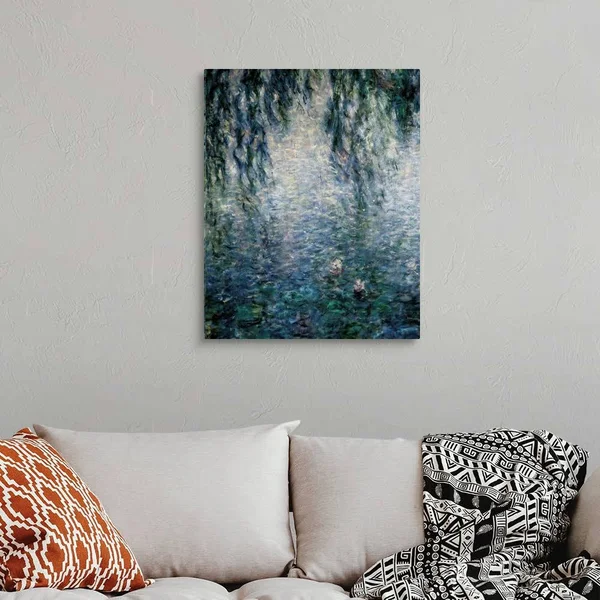 Morning with Weeping Willows - Canvas Wall Art, 24x30, Great Big Canvas