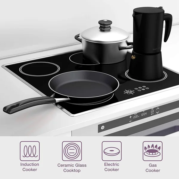bonVIVO Intenca Stovetop Espresso Maker - Luxurious Italian Coffee Machine Maker, Stainless Steel Espresso Maker Full Bodied Cof