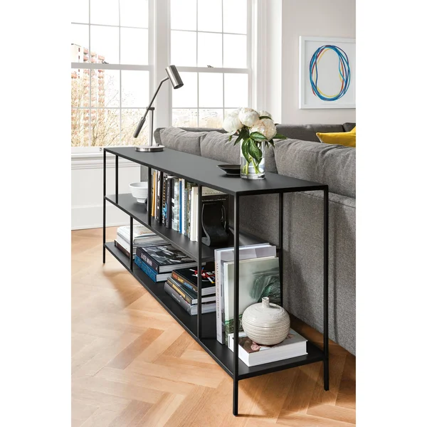 Room & Board, Modern Foshay Console Bookcase 15d 60W 29h in Tangerine