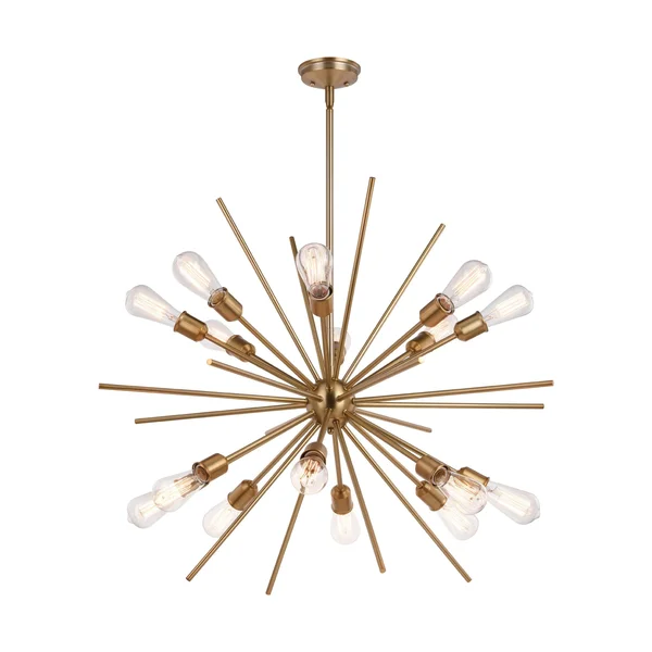 Vaxcel Estelle 36 inch 16 Light Pendant Natural Brass P0344