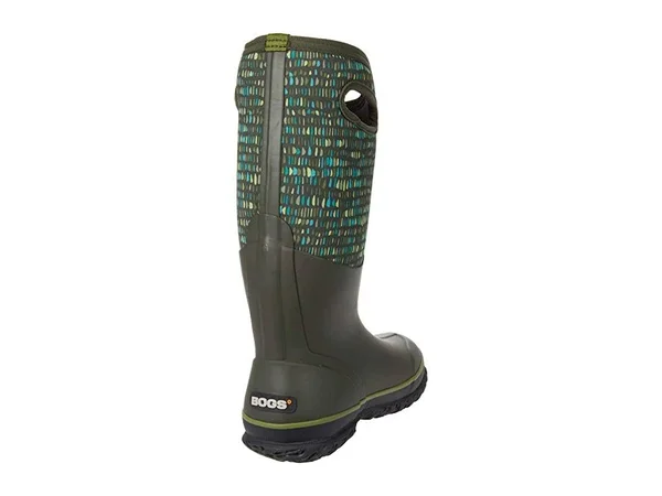 Bogs 72568 Women's Classic Tall Twinkle - Dark Green Multi 12 M