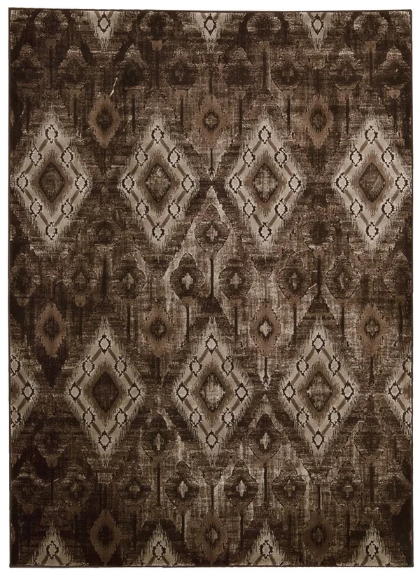 Nourison Karma KRM02 7&10x22 x 10&6x22 Chocolate Area Rug
