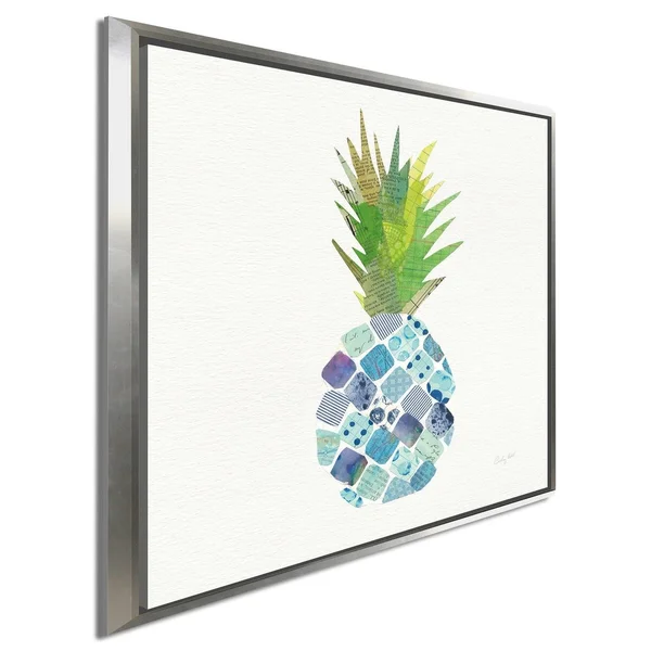 Picture Perfect International Courtney Prahl Tropical Fun Pineapple II Giclee Stretched Canvas Wall Art - Size: 39.5 inch x 39.5