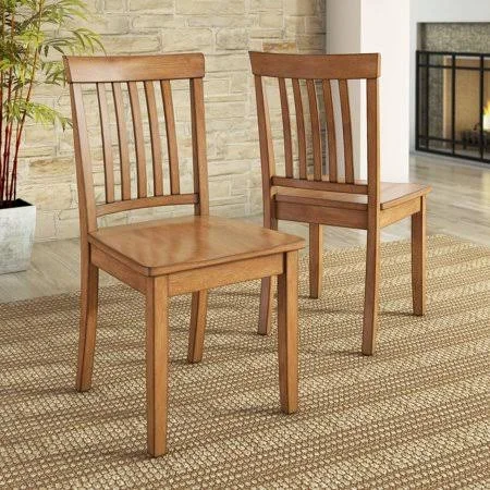 Weston Home Lexington Mission Back Dining Chair - Set of 2, Oak