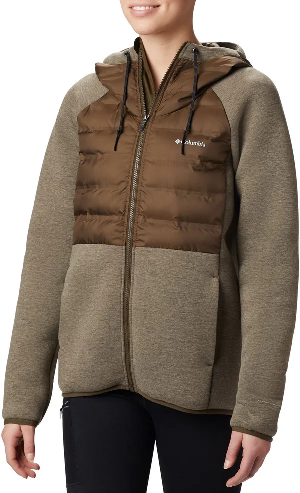 Columbia Women's Northern Comfort Hybrid Hoodie - Large - Olive Green