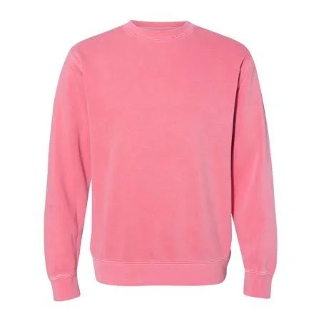 New - Iwpf - Independent Trading Co. - Unisex Midweight Pigment-Dyed Crewneck Sweatshirt, Men's, Size: Small, Red