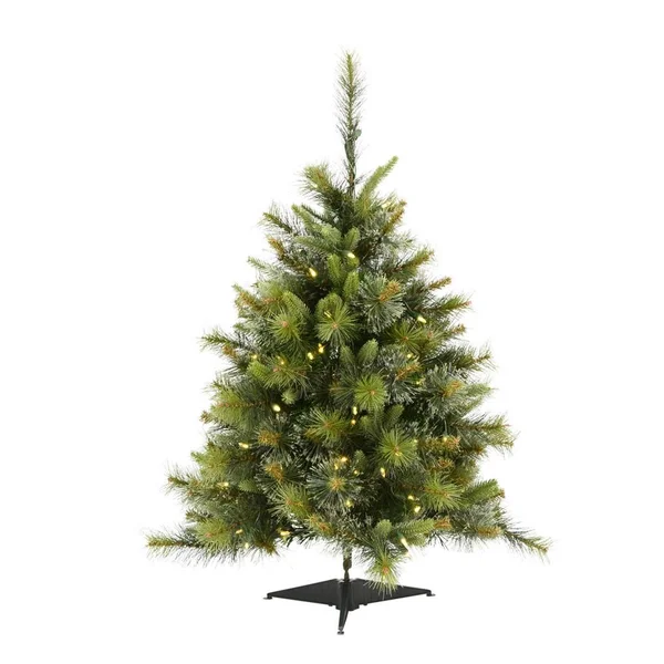 Vickerman 3& x 29x22 Cashmere Pine Tree with 100 Warm White LED Lights