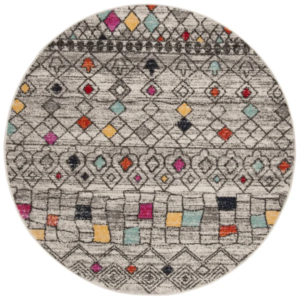 Safavieh 4& x 6& Adirondack ADR204F Light Grey, Fuchsia Rug