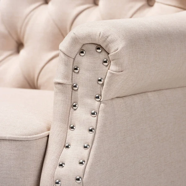 Copper Grove Molodo Transitional Button-Tufted Armchair - Beige