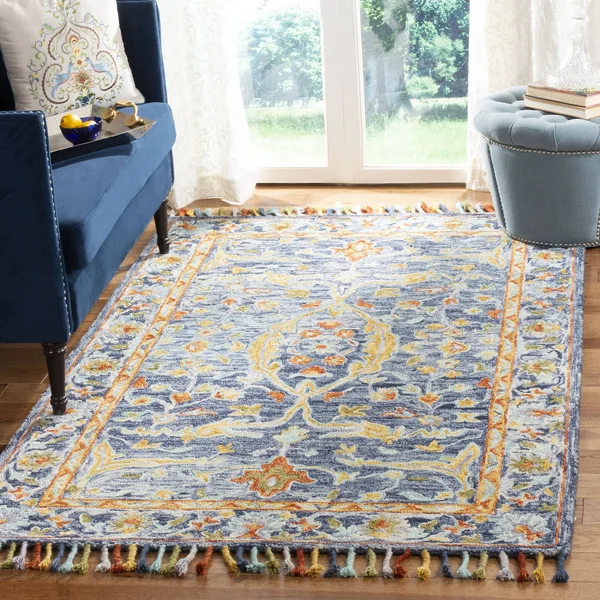 Safavieh Aspen APN116M 2&3x22 x 7&0x22 Runner Blue - Rust Area Rug
