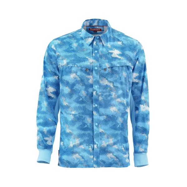 Simms Intruder BiComp Shirt - Hex Camo Sky Blue, XL
