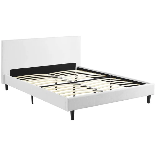 Modway Anya Full Bed White Fabric