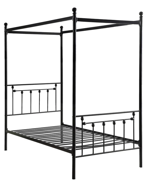 Homelegance Chelone Metal Canopy Bed - Twin, Black