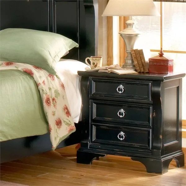 America Woodcrafters Heirloom Nightstand - Black