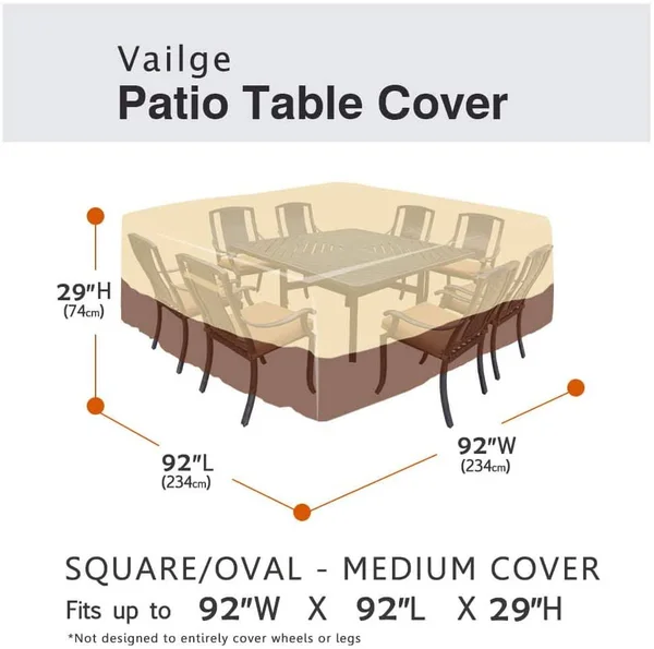 Vailge Waterproof Patio Furniture Set COVER - Lawn Patio Furniture Cover