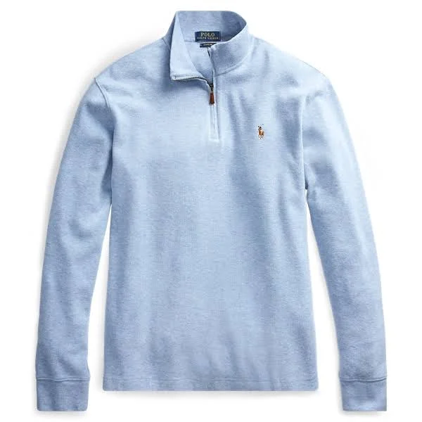 Polo Ralph Lauren Men's Big & Tall Estate-Rib Quarter-Zip Pullover - Jamaica Heather