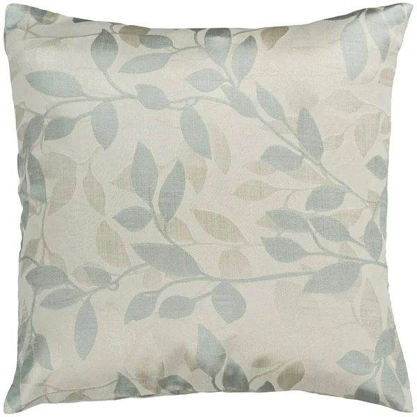 22 Blue Haze and Ivory Romantic Floral Decorative Throw Pillow
