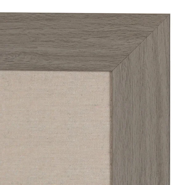 DesignOvation Beatrice Framed Linen Fabric Pinboard, 23x29, Gray
