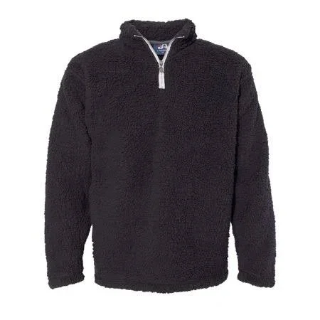 J. America - New Artix - Men - Sherpa Quarter-Zip Pullover, Men's, Size: XL, Black