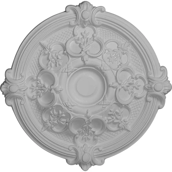 17 3/8 inchod x 1 3/4 inchp Hamilton Ceiling Medallion (Fits Canopies Up to 3 3/4 inch) - Hand-Painted Flash Gold