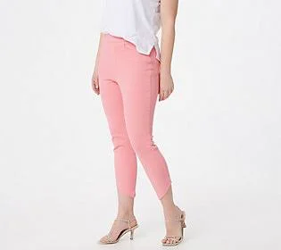 Belle by Kim Gravel Flexibelle Diagonal Hem Jegging, Size Reg 14, Flamingo