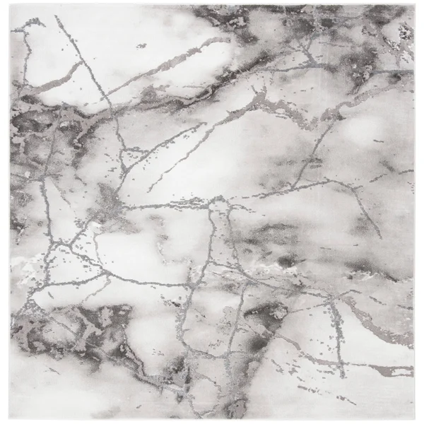 Safavieh Craft Rug Collection CFT877G - Grey - Silver - 8& x 8& Square