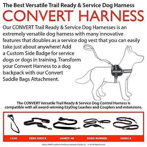EzyDog Convert Trail-Ready Dog Harness - XX-Small, Blue