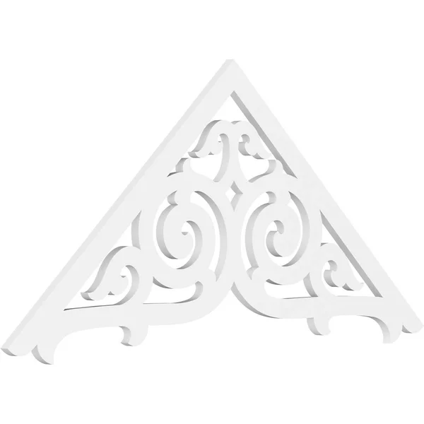 60x22W x 27 1/2x22H x 1x22P (11/12) Pitch Athens Architectural Grade PVC Gable Pediment