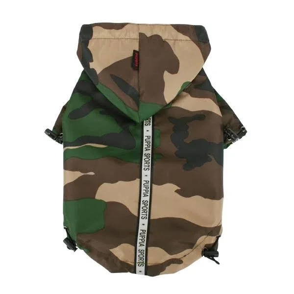 Base Jumper Raincoat Wind Breaker by Puppia - Camo - Small