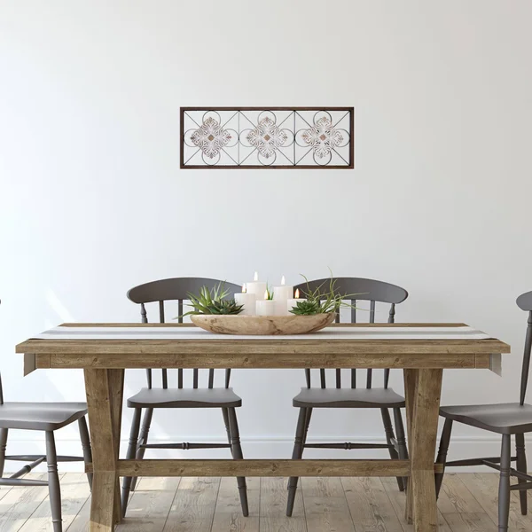 Framed Floral Print Scroll Wall Art (389289)