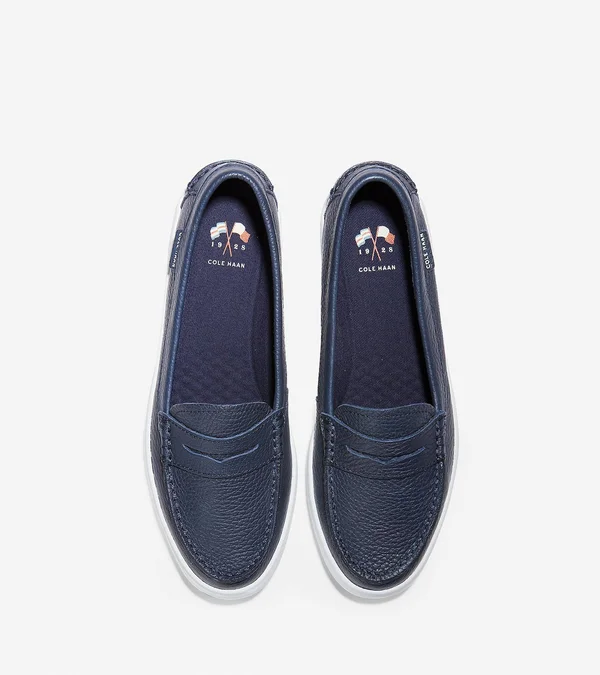 Cole Haan Nantucket Leather Penny Loafers, Navy, Peacoat, Women's, 5B