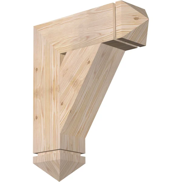 5 1/2x22W x 20x22D x 24x22H Traditional Arts & Crafts Smooth BRACKET, Douglas Fir