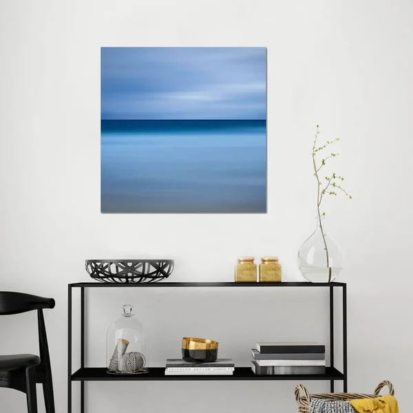 Katherine Gendreau Paintings Canvas Art Prints - Beach Blues ( scenic & landscapes > Ocean > seascapes art)