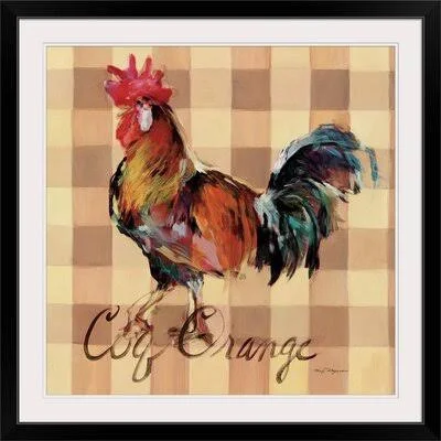 Baylock Coq Orange& Marilyn Hageman Painting Print August Grove Format: Black Frame - Size: 20x22 H x 20x22 W x 1x22 D