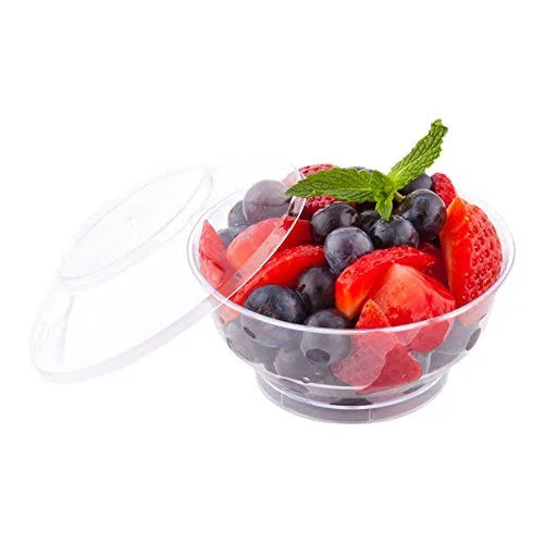 Deli Cup with Lid - Deli Container and Lid, Retail Cup - Clear - 4 Ounce - Plastic - Disposable - 100ct Box - Restaurantware