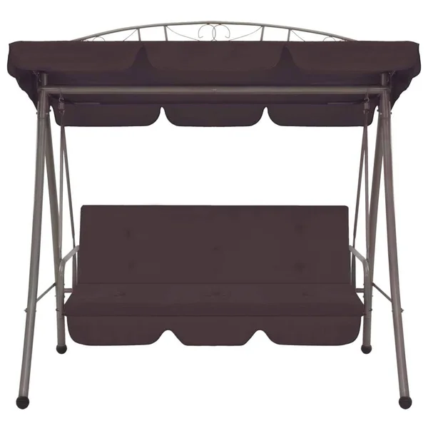 vidaXL Outdoor Convertible Swing Bench with Canopy Sand White 43241