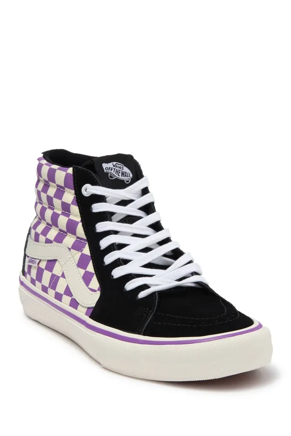 Vans Checkerboard Sk8-Hi Pro (Black/Dewberry)