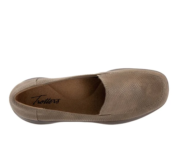 Trotters Women's Jacob Loafer, Size: 11, Dark Taupe Snake Print Leather
